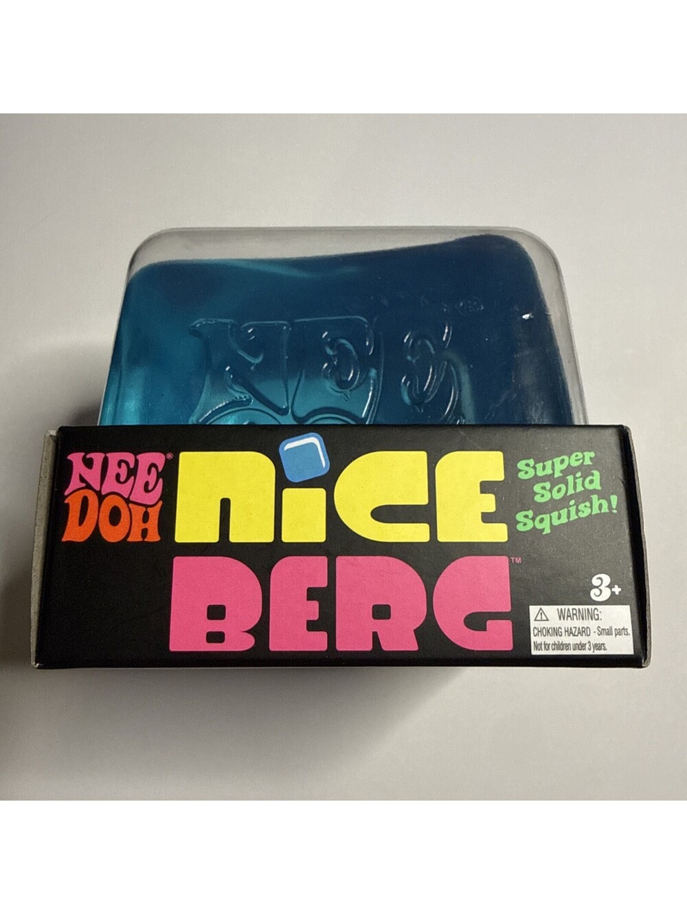 NeeDoh Nice Berg Blue XL Giant Nee Doh Niceberg Solid Squish Cube Block - NEW